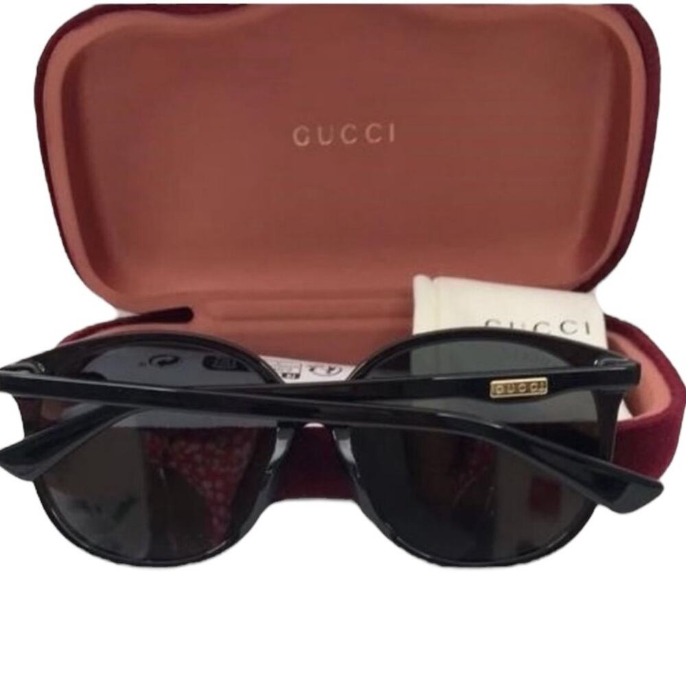 Gucci GG0261SA 001 Black  Round Sunglasses - Picture 4 of 9
